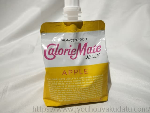 カロリーメイトゼリー アップル味のパッケージ外観