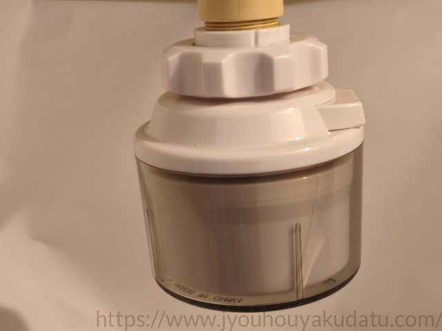 蛇口にロカシャワーMX1を取り付けた様子