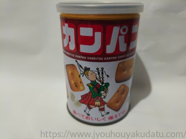 三立製菓カンパン100g缶のパッケージ外観