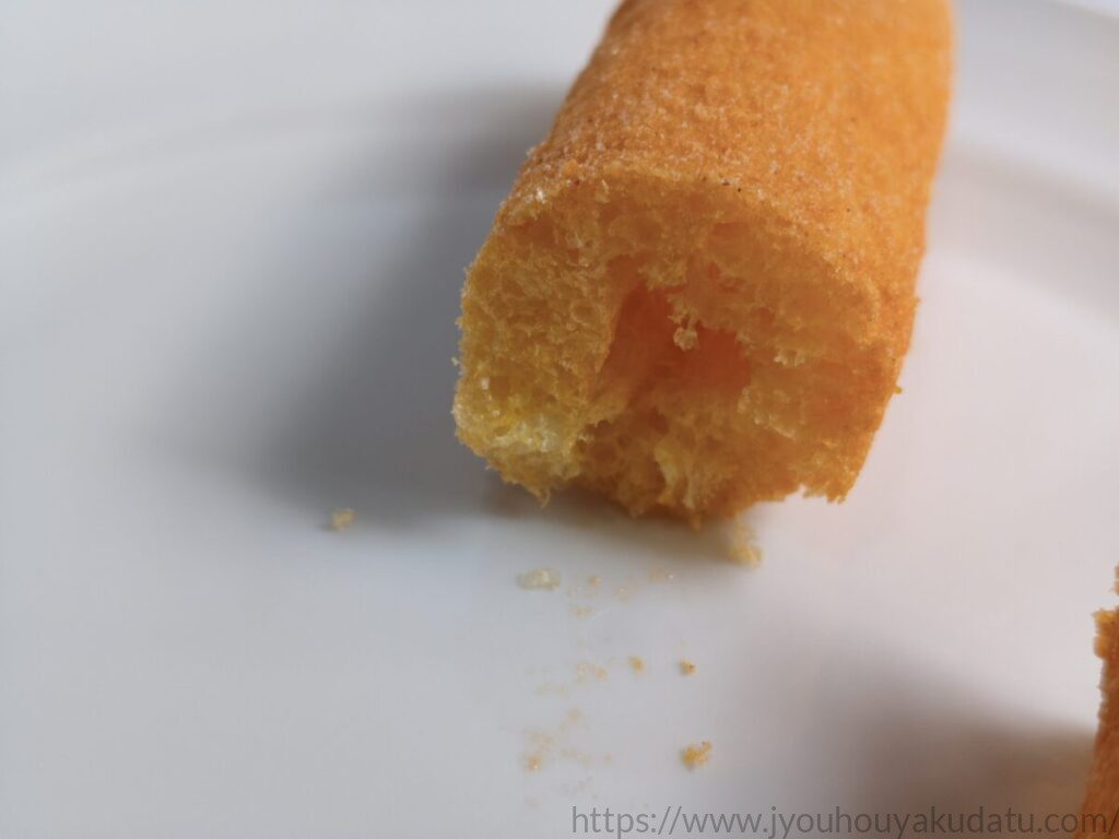 うまい棒チーズ味の断面図