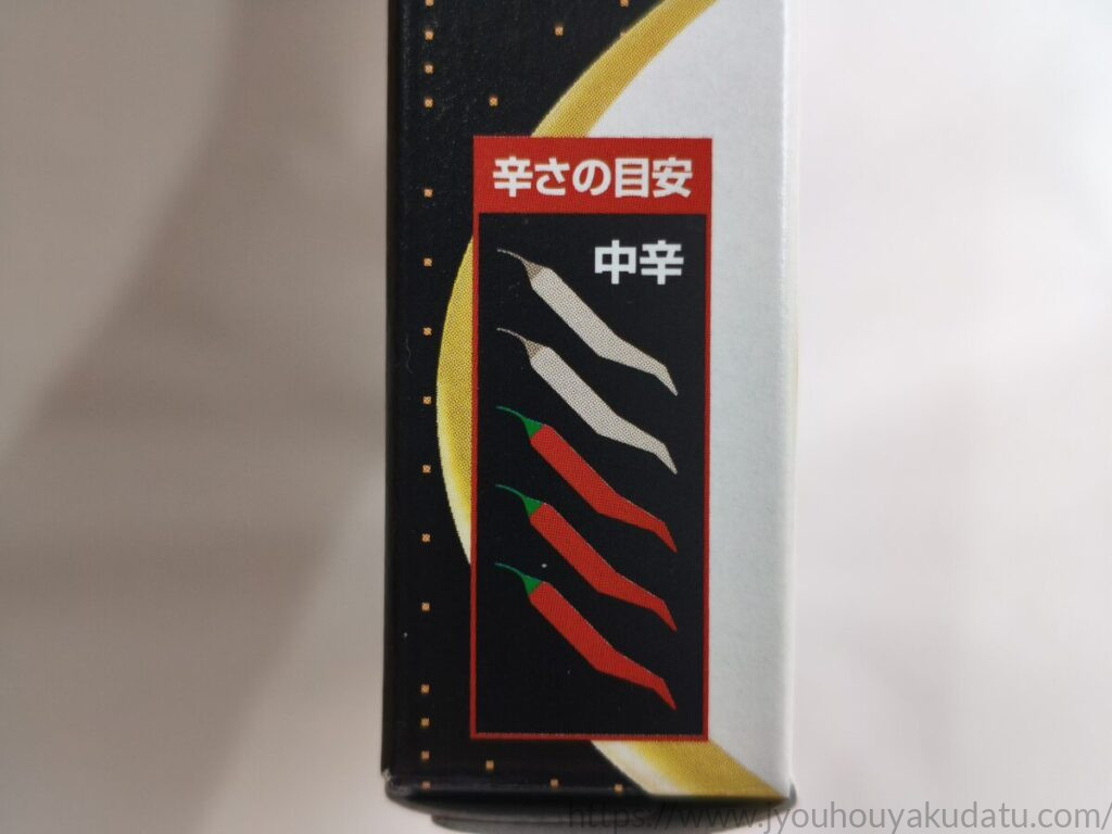銀座カリー 中辛の辛さの目安は5段階中3