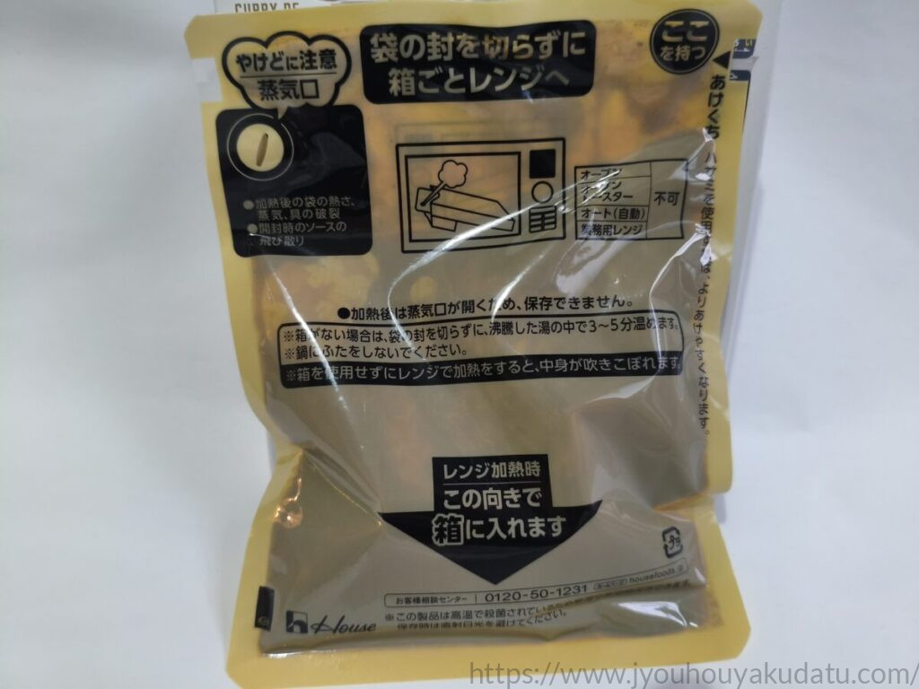 カレーでニクる。 牛肉のレトルト中袋