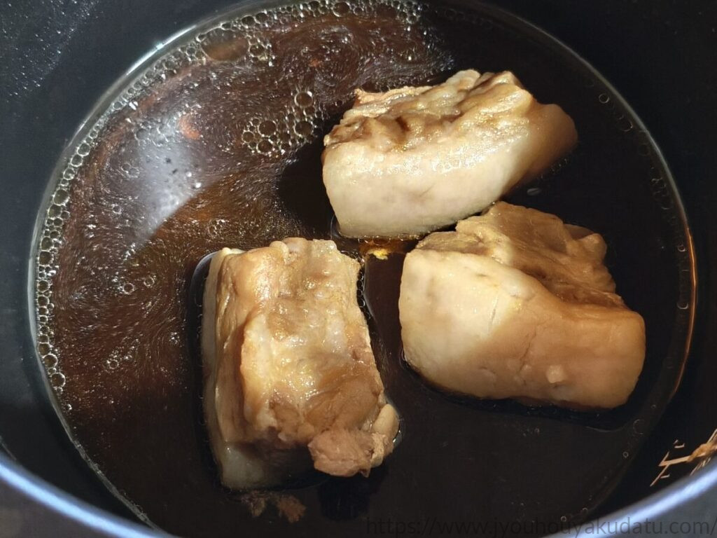 デリッシュキッチンの電気圧力鍋で初めて作った豚の角煮